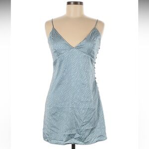 Forever 21 Blue Mini Dress with V-Neck